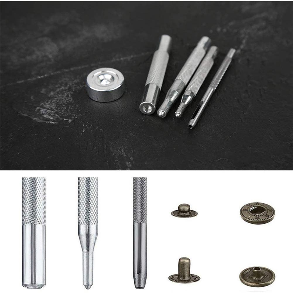 Snap Fasteners Metal Snaps Press Button Studs Optional Installation Tools Kit For Leathercraft Clothes Garment Bags Shoes