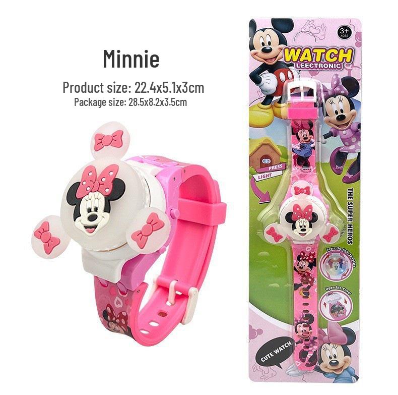 Deluxe Children's Cartoon Music Watch with Colorful Luminous Rotating Gyro - Electronic Toy Gift