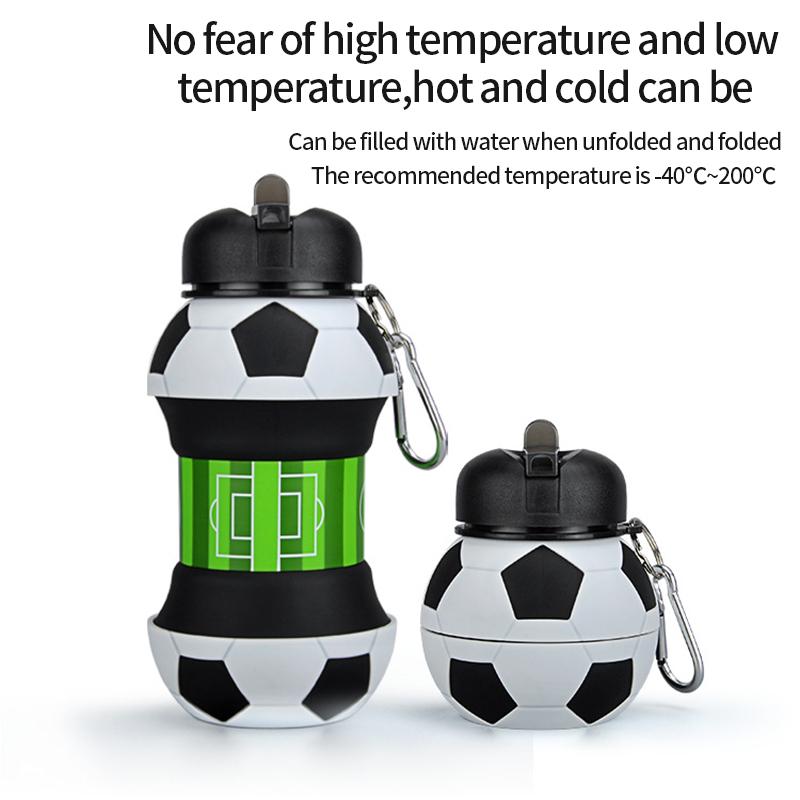 Faltbare Wasserflasche, Becher, Becher, Outdoor-Sport, Basketball, Fußball, Baseball, Tennis, Golf, Schule, auslaufsichere tragbare Kinder-Wasserflasche
