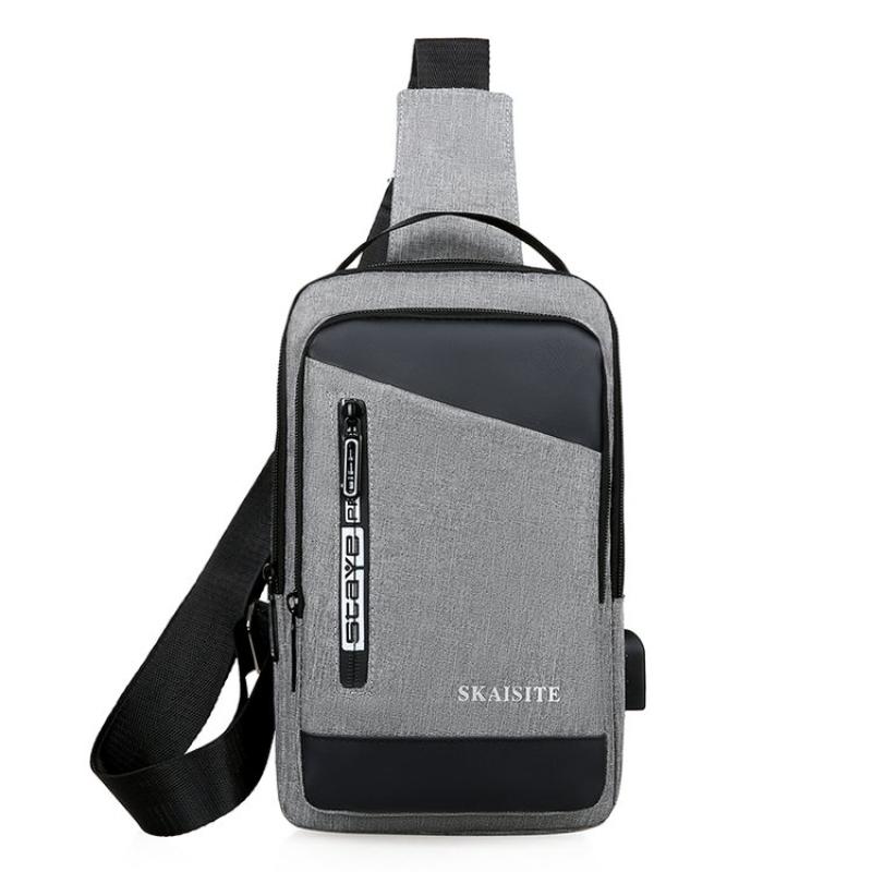 Trendy Crossbody Bag, Men'S Chest Bag, Nylon Fashion Shoulder Bag, Simple Business And Leisure Travel Chest Bag