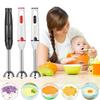 Electric Food Stick Mixer Handheld Egg Beater Food Vegetable Blender Stainless Steel Food Grinder Kitchen Whisk Tools