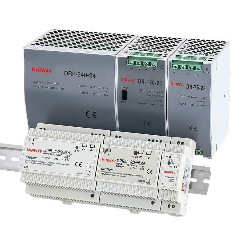 Ultra-Thin DIN Rail Mounted Power Supply, 12V/24V for Industrial Monitoring