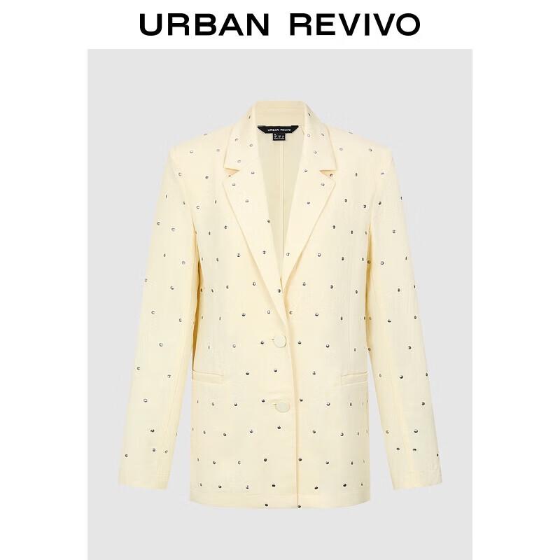 Женский блейзер UR Осень 2025 с металлическим акцентом XL