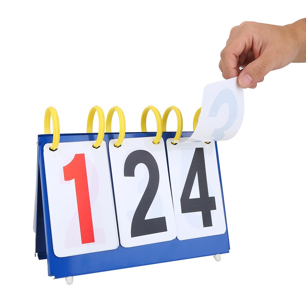 Portable Flip Sports Scoreboard Score Conuter for Table Tennis Basketball (3 digit)