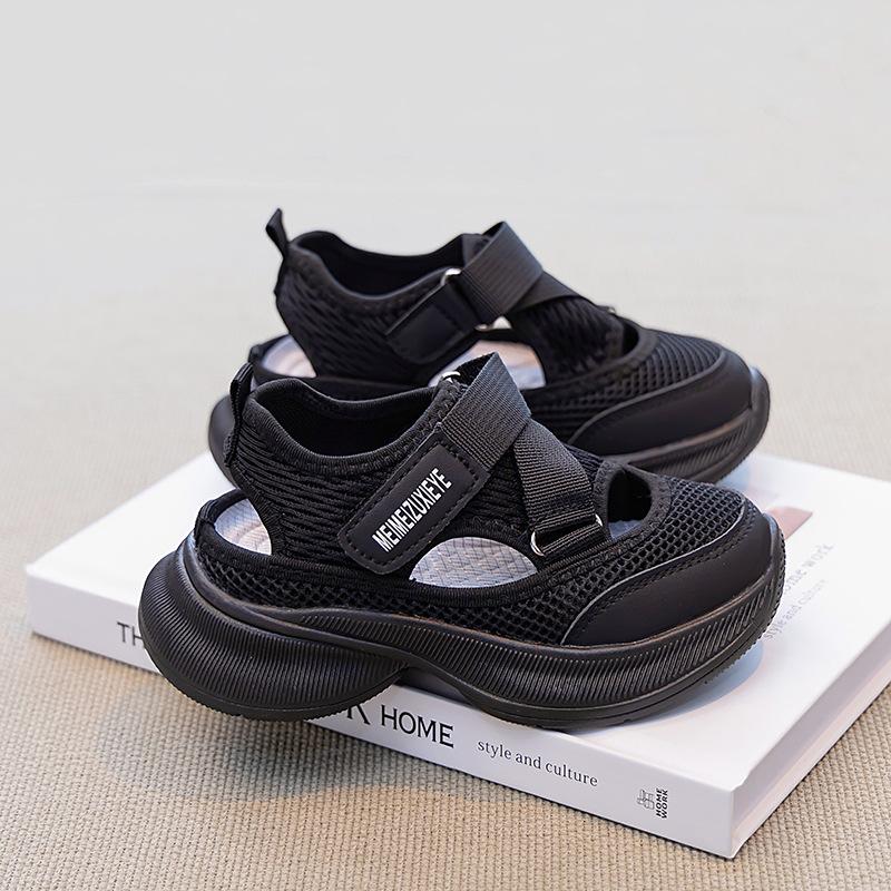 

Summer Kids Closed Toe Functional Sandals, Soft Sole Sports Shoes For Boys And Girls 26 чёрный