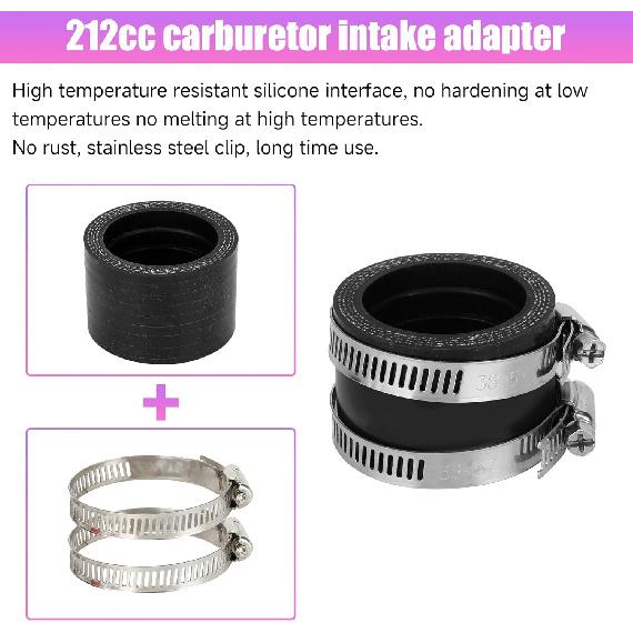 Intake Manifold Inlet Pipe Kit Replacement For PWK 24Mm 28Mm PE Carburetor Predator 212 224 196Cc 200Cc Engine Coleman Mini Bike CT200U BT200X KT196