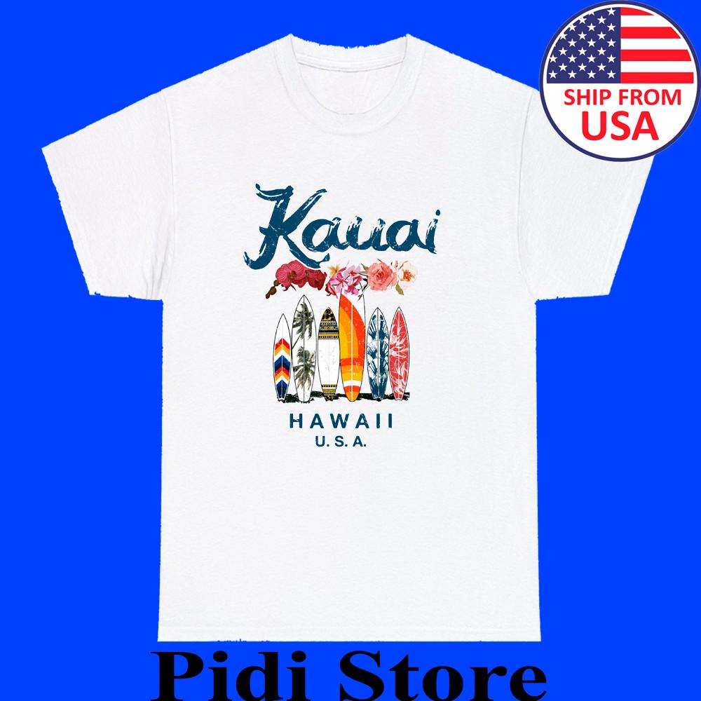 Surfboard Kauai Hawaii USA T-shirt