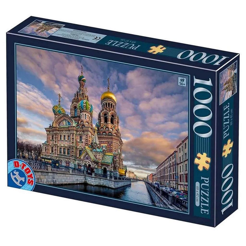 D-Toys 1000-piece Jigsaw Puzzle, 62154-EC21 Landscapes: Church of the Savior On Blood, Saint Petersburg, 47 X 68 Cm