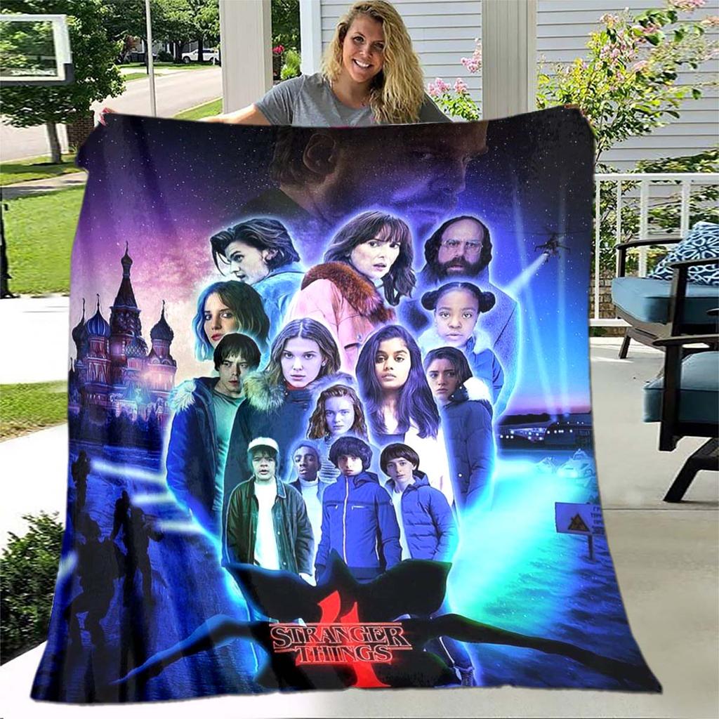 Buy Stranger Things Movie 3D Printed Art Fleece Blanket for Beds Hiking ...