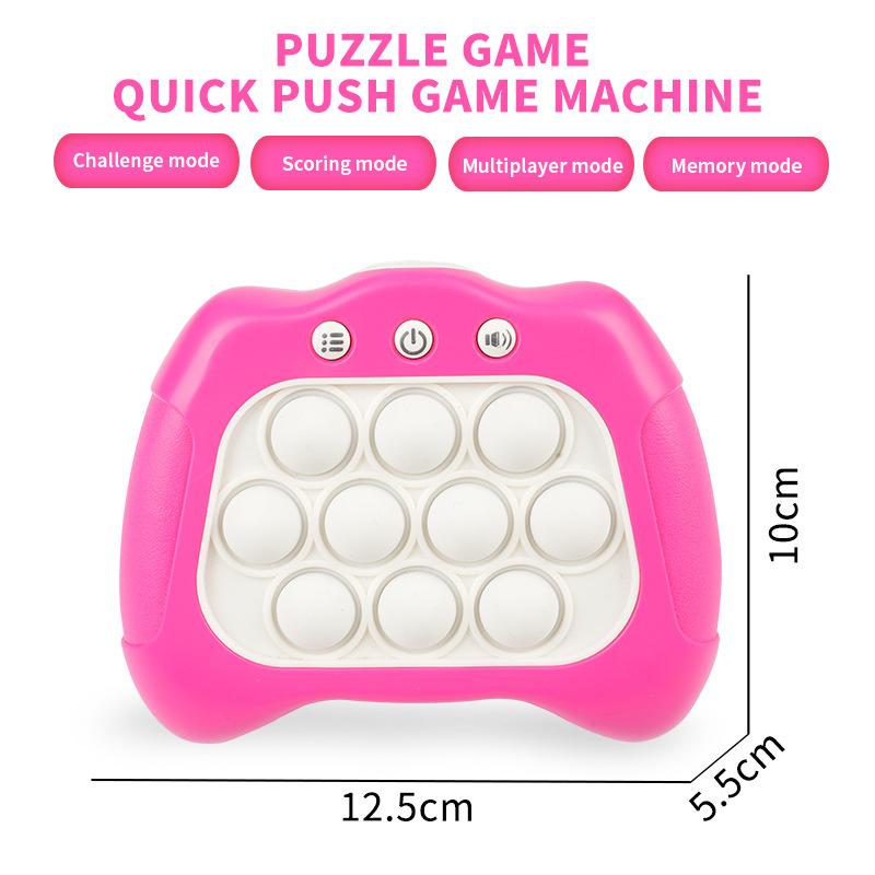 Pop Light Fidget Game Quick Push Bubble Game Handtag Leksaker Pojkar och flickor Antistressleksaker med LED-spelmaskin Lindra stressleksaker