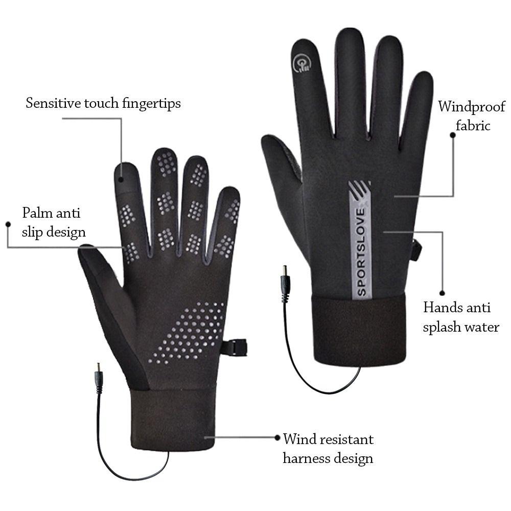 Winter USB Heated Gloves Adjustable Hand Warming Gloves Creative Touchscreen Gloves