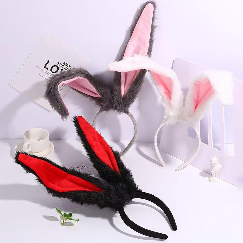Halloween Long-Haired Rabbit Ear Lolita Headband - Fashionable Cosplay Accessory