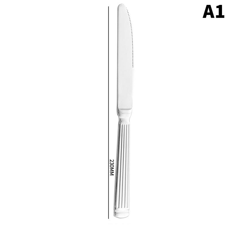 Stainless Steel Silver Dinner Dinnerware Knife Fruit Fork Spoon Cutlery Kitchen Wear Resistant Tableware Silverware