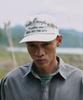 FAKE CAMPER Script Camper Script Lettering Snapback [Ivory]