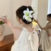 Böhmen Haarspangen Lilienblüte Haarklammer Pferdeschwanz-Clip Großer Haifisch-Clip Persönlichkeit Lilienform Trend Urlaubsschmuck Geschenk