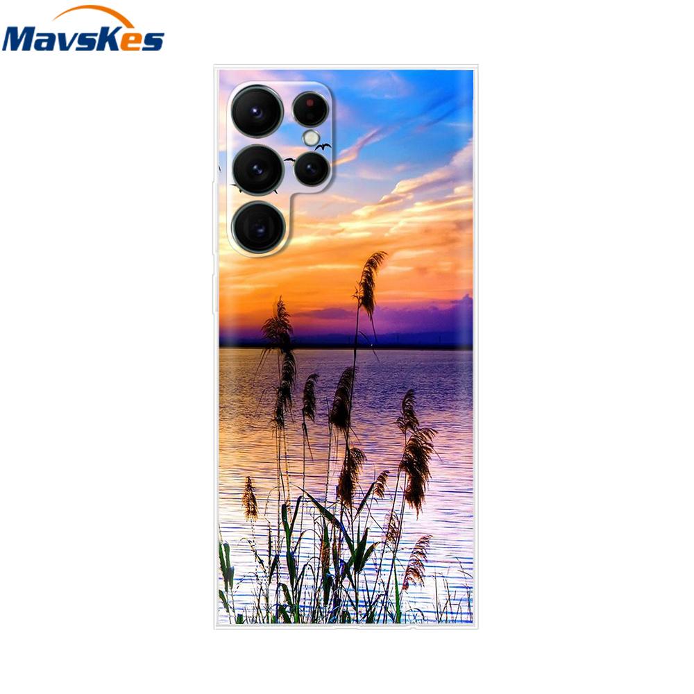 For Samsung Galaxy S22 Case S22 Ultra Transparent TPU Soft Silicon Cover For Samsung S22 Plus GalaxyS22+ Back Cases Phone Bumper