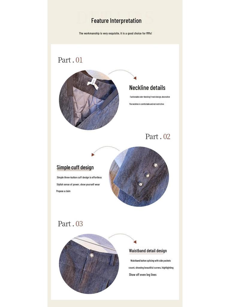 Chic d'hiver grande taille: Ensemble élégant manteau et pantalon large pour femme (130-350 livres)