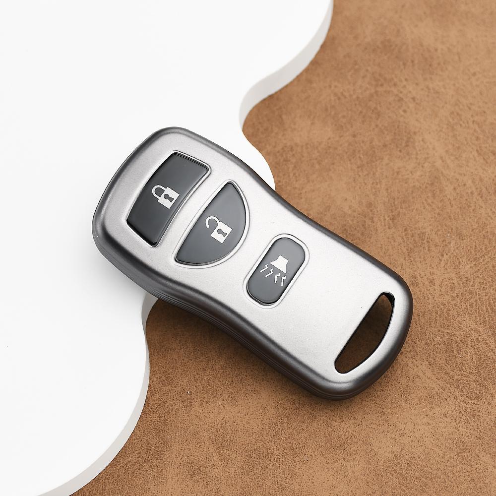 

3 Buttons Gun Grey Shell Fob TPU Car Remote Key Fob Case Cover For Nissan Armada Frontier Murano Pathfinder Quest Titan Xterra