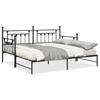 VidaXL Cadre de lit jumeau avec lit gigogne Noir 100x200 cm Acier 42002668