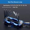 Blue Multifunctional Portable Folding Torx & Hex Wrench Set with Hollow Screwdriver