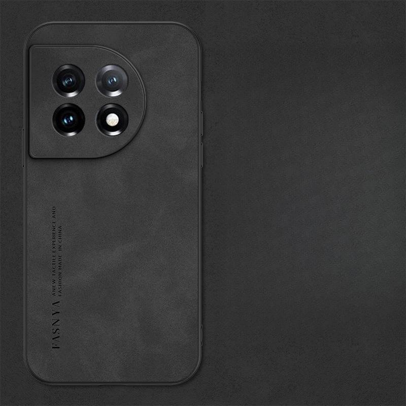 

Leather Suitable OnePlus 11 Phone Case 1+ACE2 Matte Velvet Skin-friendly 1+9Pro All-inclusive Luxurious Protective Case 1 + ACE2 (fine hole) чорний