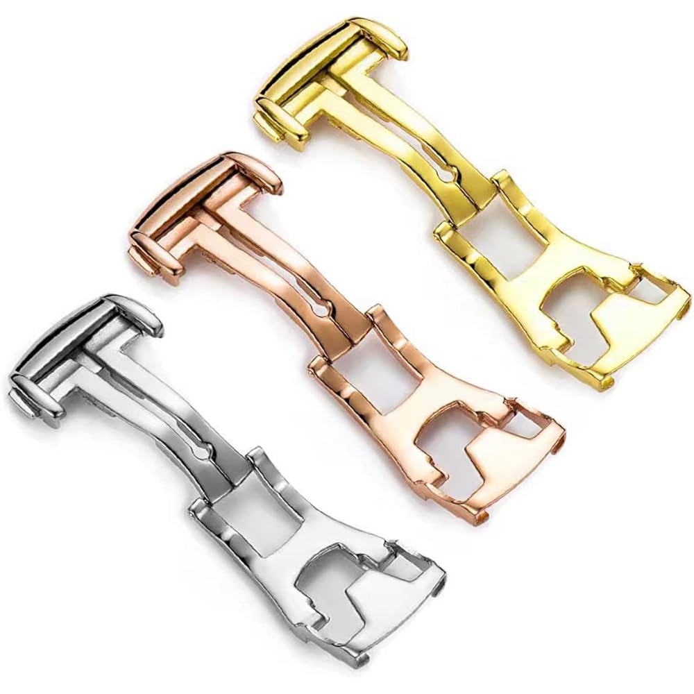 [Nywing] 18mm 20mm Omega Buckle OMEGA Stainless Steel Watch Strap D Buckle Double/Double Opening ...