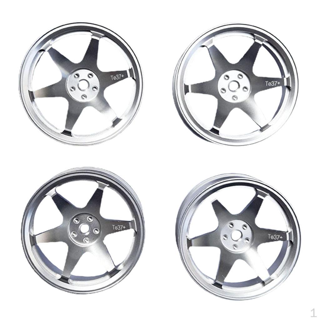 4 Pieces Wheel Rims DIY Metal Hub Tires : Car