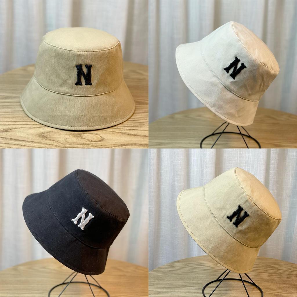 Hat Female Korean Casual N Letter Embroidered Fisherman Hat Spring Fashion Shade