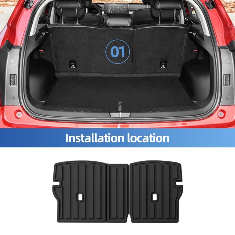 For Great Wall Haval Jolion 2021-2024 Car Trunk Mat TPE Rear Seat Backrest Anti-Scratch Mats All Weather Cargo Liner Floor Mats