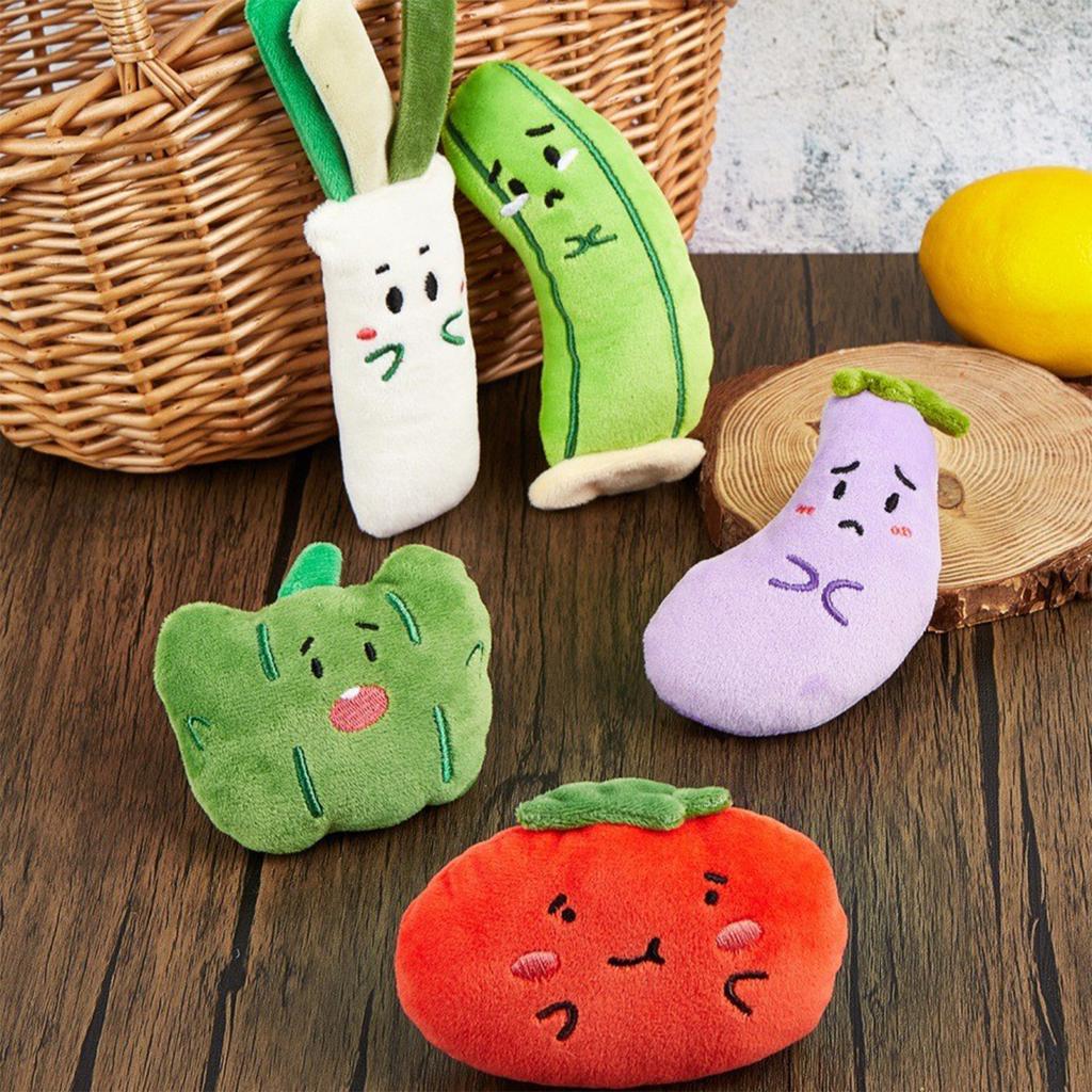 Vegetable  Shaped Cats Mint Toy Scratch  Resistant Plush Pet Toy