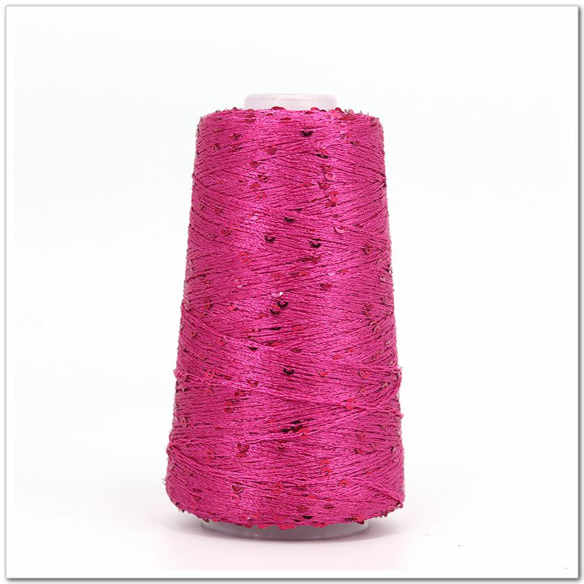 Sequin Cotton Yarn: 50g Fancy Skein for Hand & Machine Knitting