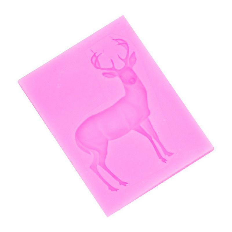 Uniwersalna silikonowa foremka z wzorem łosia, idealna do wzorów z cukru i czekolady