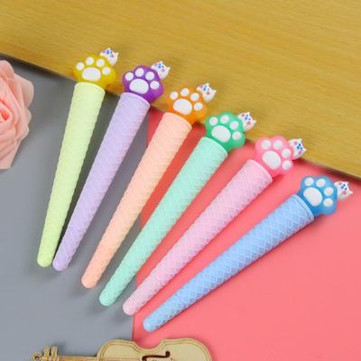 1 kus roztomilé gelové pero psací potřeby Kancelářské školní potřeby Kreativní zmrzlina kočičí tlapky Krásné kreslené gelové pero