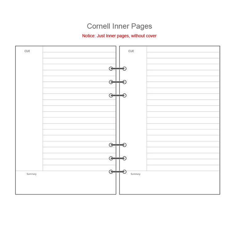A5 A6A7 45 Arkuszy Luźne Kartki Notatnik Wkład Spirala Oprawa Wewnętrzna Strona Tygodniowa Miesięczna Do Zrobienia Linia Kropka Siatka Wewnątrz Papier Papeteria