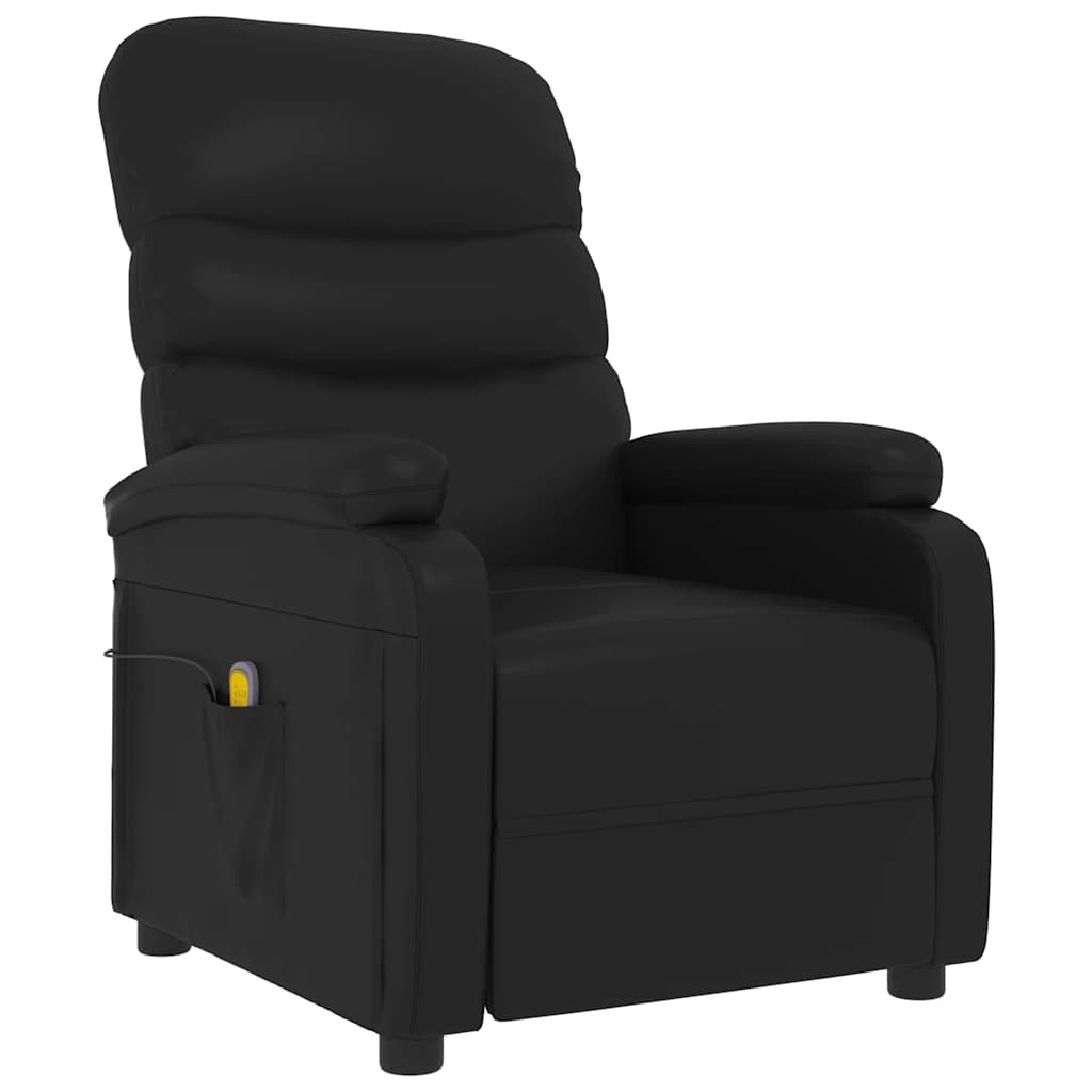 Vidaxl Massage Armchair, Black, Faux Leather