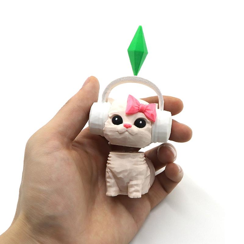 3D Printed Ornament Cartoon Cat Desk Accessories Office Accessories Car Interior Decorations Room Decor