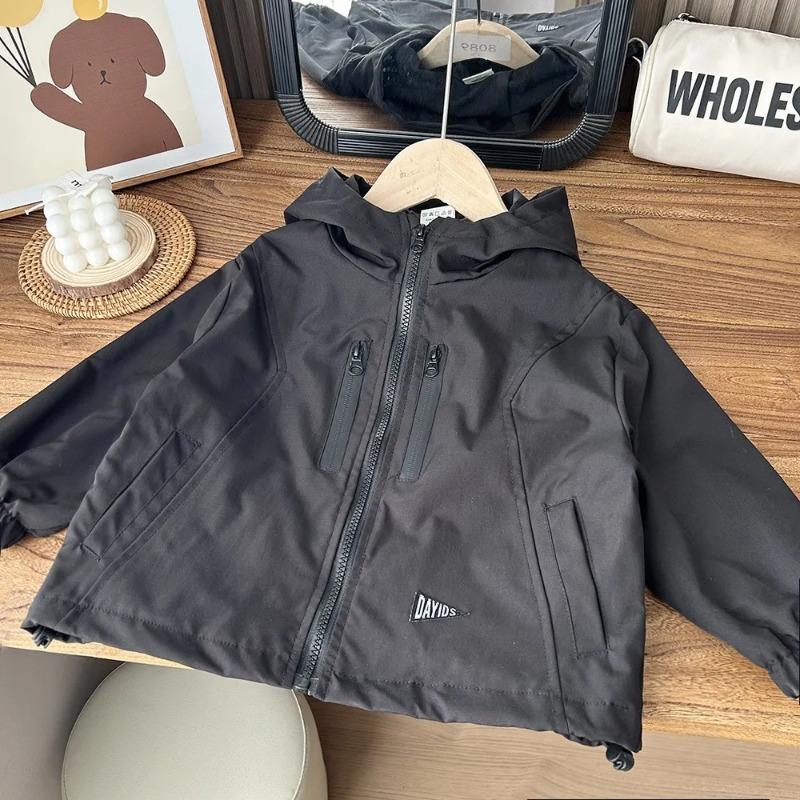 Fashion Spring Boys Jackets Casual Hooded Zipper Kids Windbreaker Coat Autumn Boys Outerwear Children Clothes