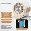 3 Speeds Adjustable Portable Handheld Fan Quiet Operation USB Rechargeable Umbrella Hanging Waist Fan Clip-on Handheld
