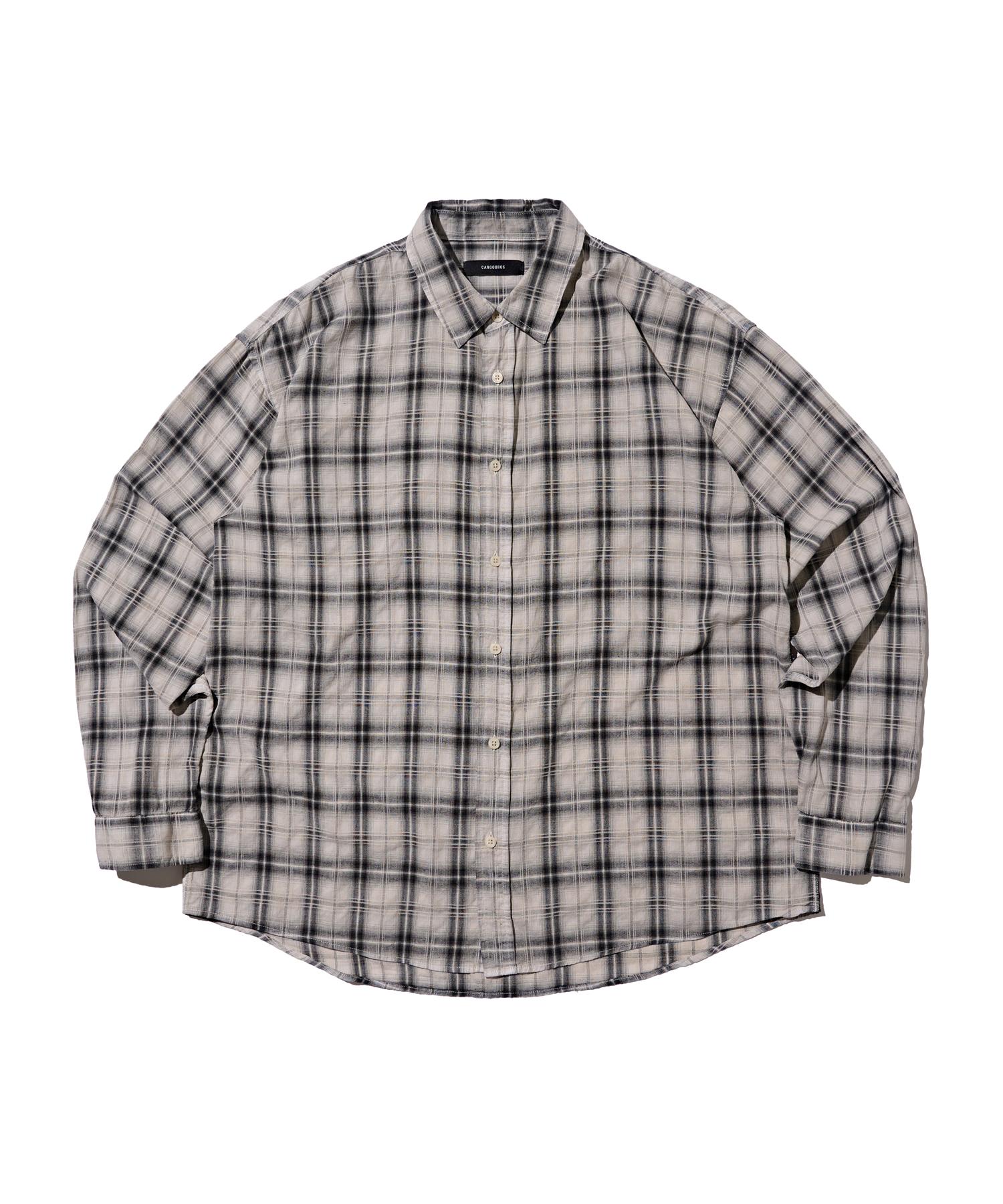 Cargo Bros Pigment Semi-Check Shirt (Beige) Free