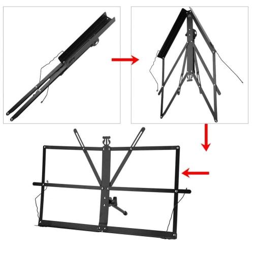 Adjustable Music Stand, Desktop Music Stand with Foldable Design, Portable, for Violin, Guitar, and Other Instruments, Perfect for Performance, Practi