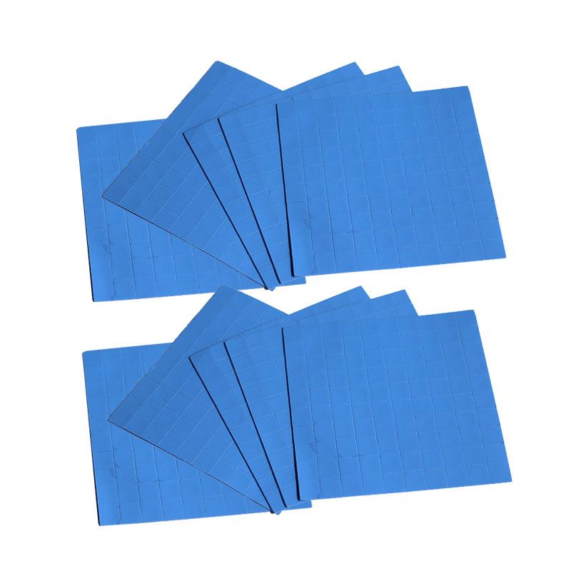 100pcs/lot10x10x1mm GPU CPU PS3 PS2 XBOX Heatsink Cooling Thermal Conductive Silicone Pad Works For TV Boards Proper Electronics