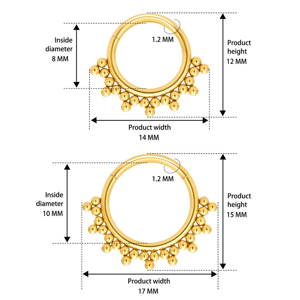 G23 Titanium Piercing Nose Ring Body Jewelry Hoop Earings ASTM F136 Cartilage Tragus Diaphragm Titanium Hing