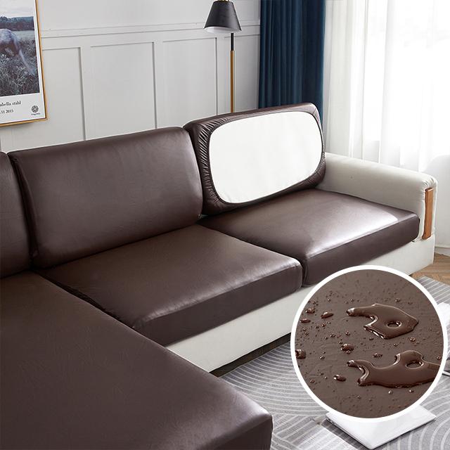 Waterproof Pu Leather Sofa Cushion Cover For Living Room Furniture Protector Stretch L-Shaped Corner Armchair Sofa Slipcovers