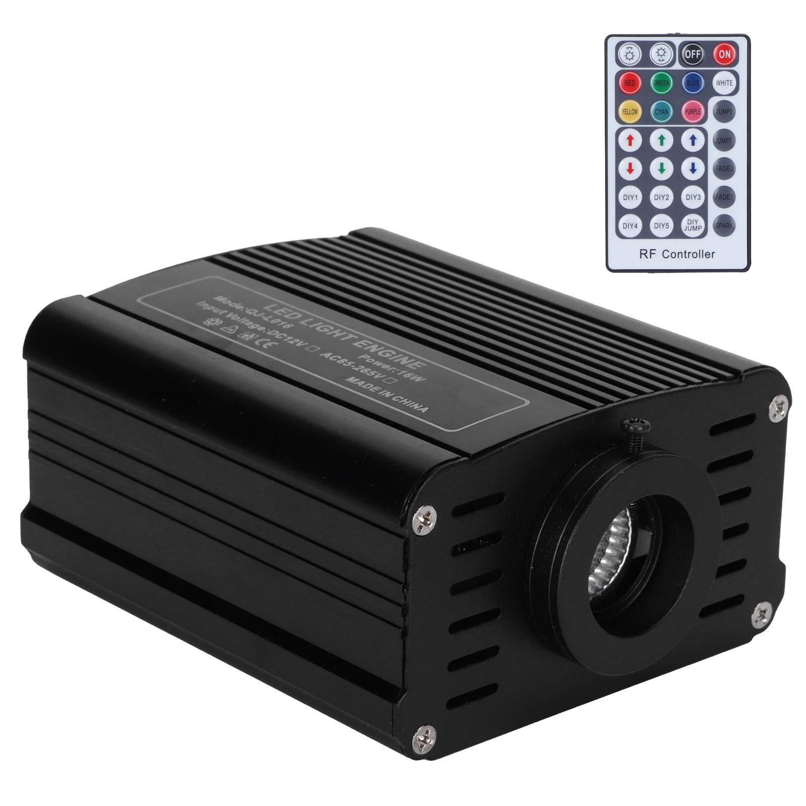 

Optical Fiber Light Engine Driver 16W RGBW Ceiling Light Source with Remote Controller 12V