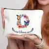 Personalized Name Butterfly Cosmetic Case Art Gift for Bridesmaid Teachers Friends Women Makeup Bag Bachelorette Party Gift