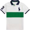 Polo Striped Logo Slim Fit Polo Shirt Men Tops Green 710969619-001
