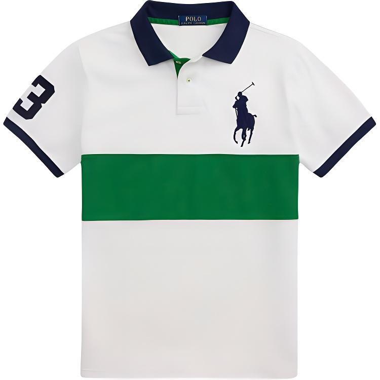 

Polo Ralph Lauren Поло в полоску с логотипом, приталенное, мужское, топы, зеленый 710969619-001 XXL