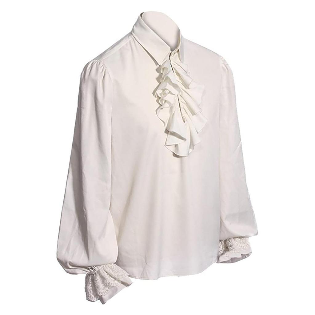 Herren-Piratenhemd, Vampir-Renaissance-viktorianisches Steampunk-Gothic-Kostüm