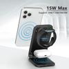 VAORLO 3in1 Qi Fast Wireless 15W Charger For Apple Watch For Airpods Charging Holder Dock Station For Iphone 14 14pro 13 13pro