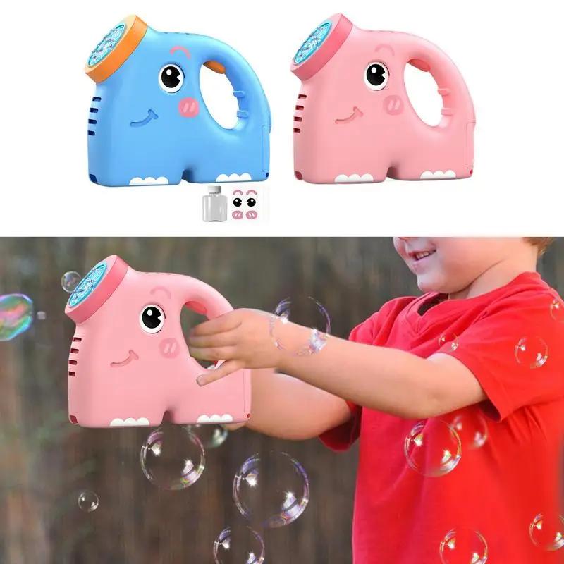 Non-Toxic Bubble Blower Machine Cute Elephant Bubble Blower Machine Bubble Blowing Toys Portable Fun Outdoor Toys Battery Powered For Children